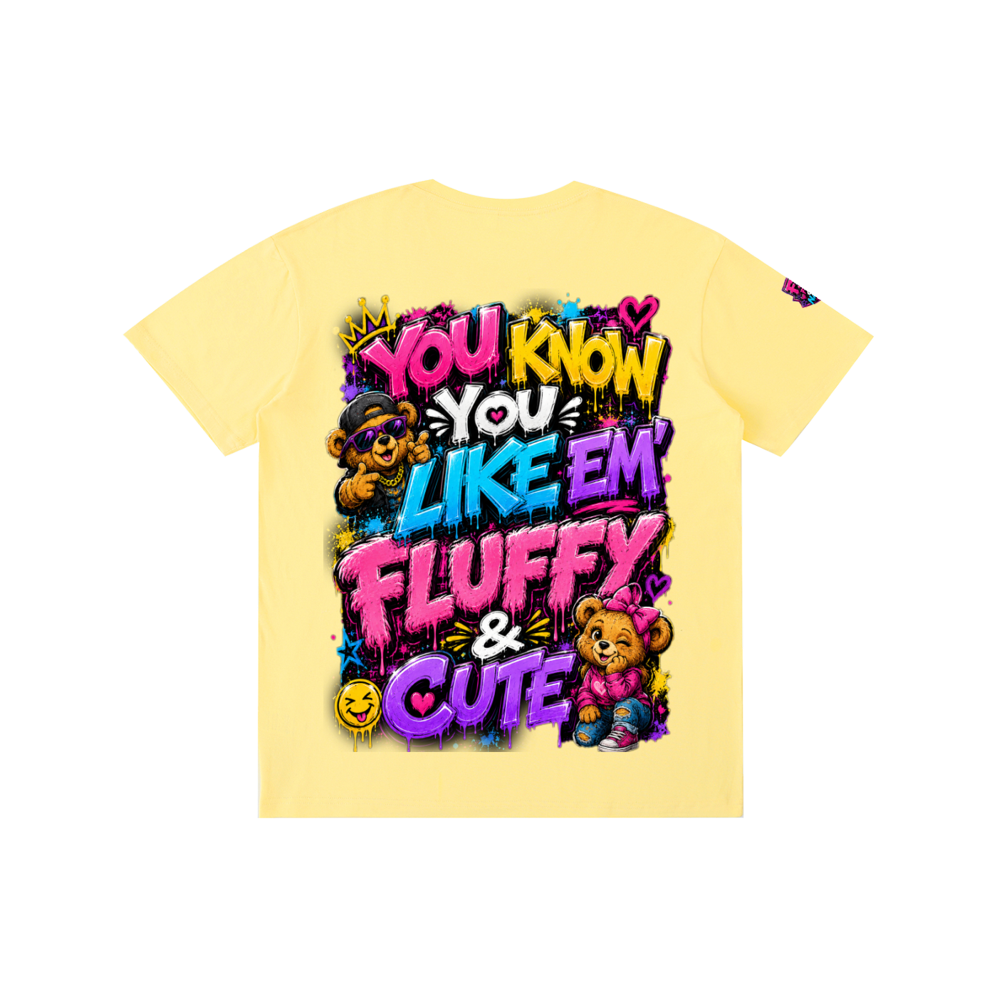 Pure Cotton Unisex T-Shirt w/ Custom Graphic Design_You Know You Like Em'_Back & FGN Logo _Right Sleeve