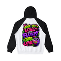 Color-Block Raglan Sleeve Hoodie w/ Custom Graphic Design_Ain't No Love_Back