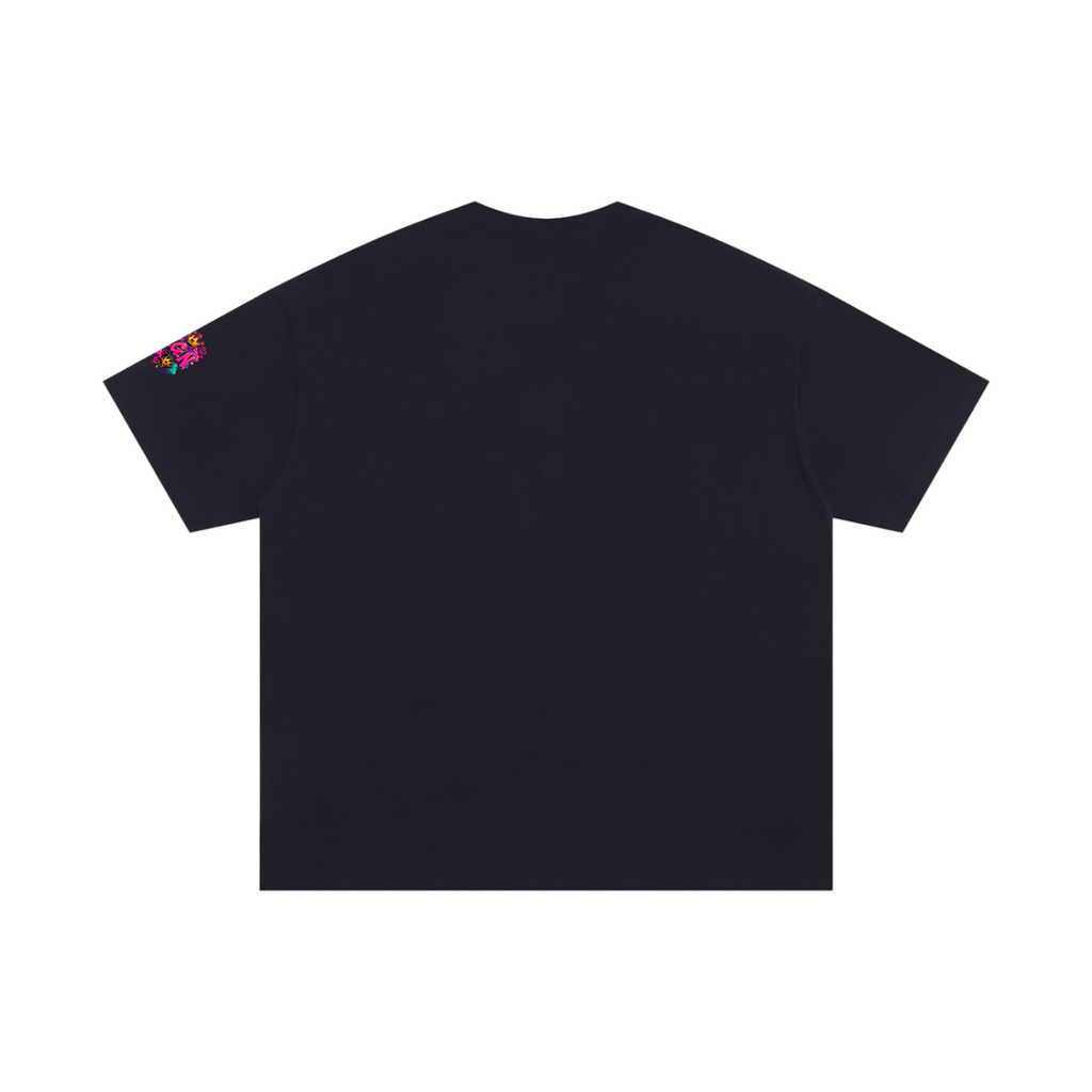 Unisex Oversized Cotton T-Shirt w/ Custom Graphic Design Front-I Love My Women & FGN Logo Left Sleeve