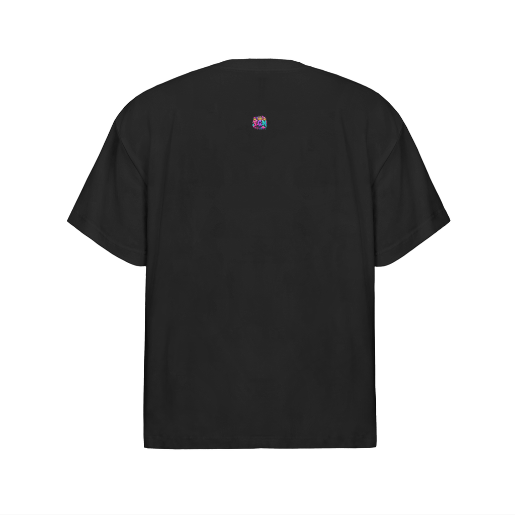 Streetwear Oversized Cotton T-Shirt w/ Custom Graphic Design_Fluffy Gang_Front & FGN Logo_Back