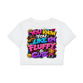 Fitted Crop Cotton T-Shirt w/ Custom Graphic Design _You Know You Like Em_Front & FGN Logo_Back