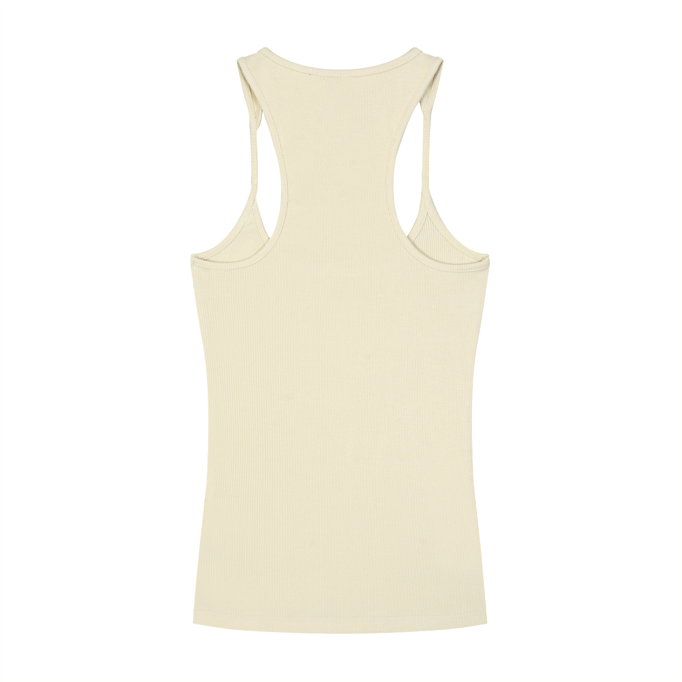 Slim Fit Ribbed Racerback Tank Top w/ Custom FGN Just Because I'm Fluffy...Graphic Design Front