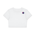Fitted Crop Cotton T-Shirt w/ Custom Graphic Design_Cute Face_Back & FGN Logo_Front