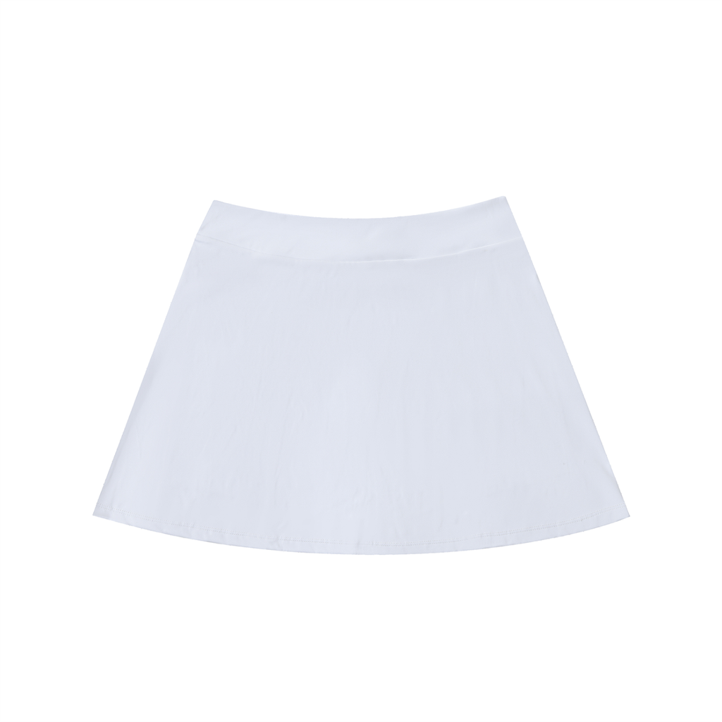 High-Waist Pocketed A-Line Skirt Heavy in the Curves-Front