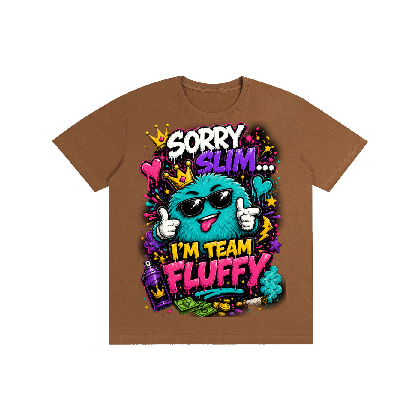 Pure Cotton Unisex T-Shirt w/ Custom Graphic Design_Sorry Slim I'm_Front & FGN Logo_Back