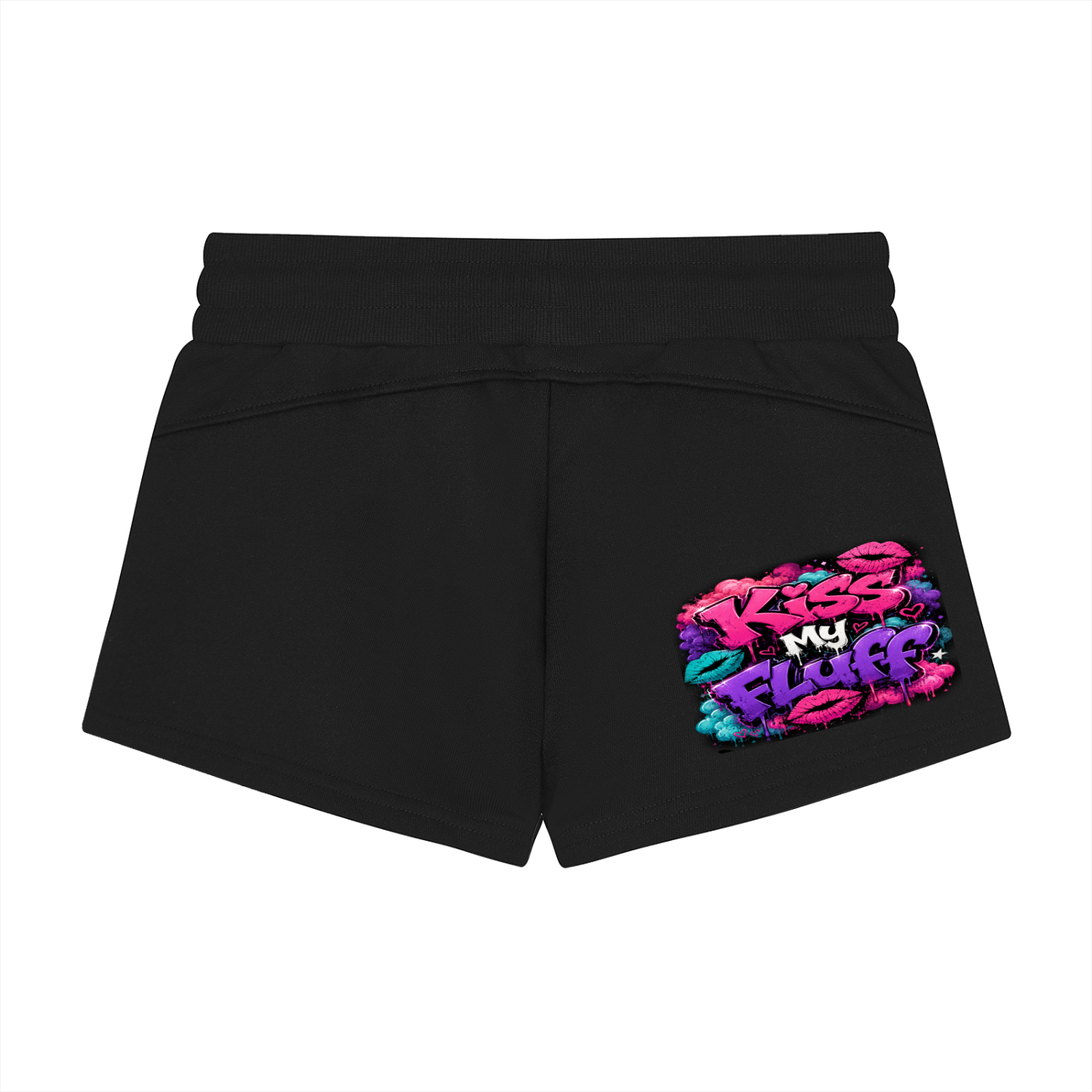 Women's Drawstring Shorts w/ Custom FGN K.M.F Graphic Design Back