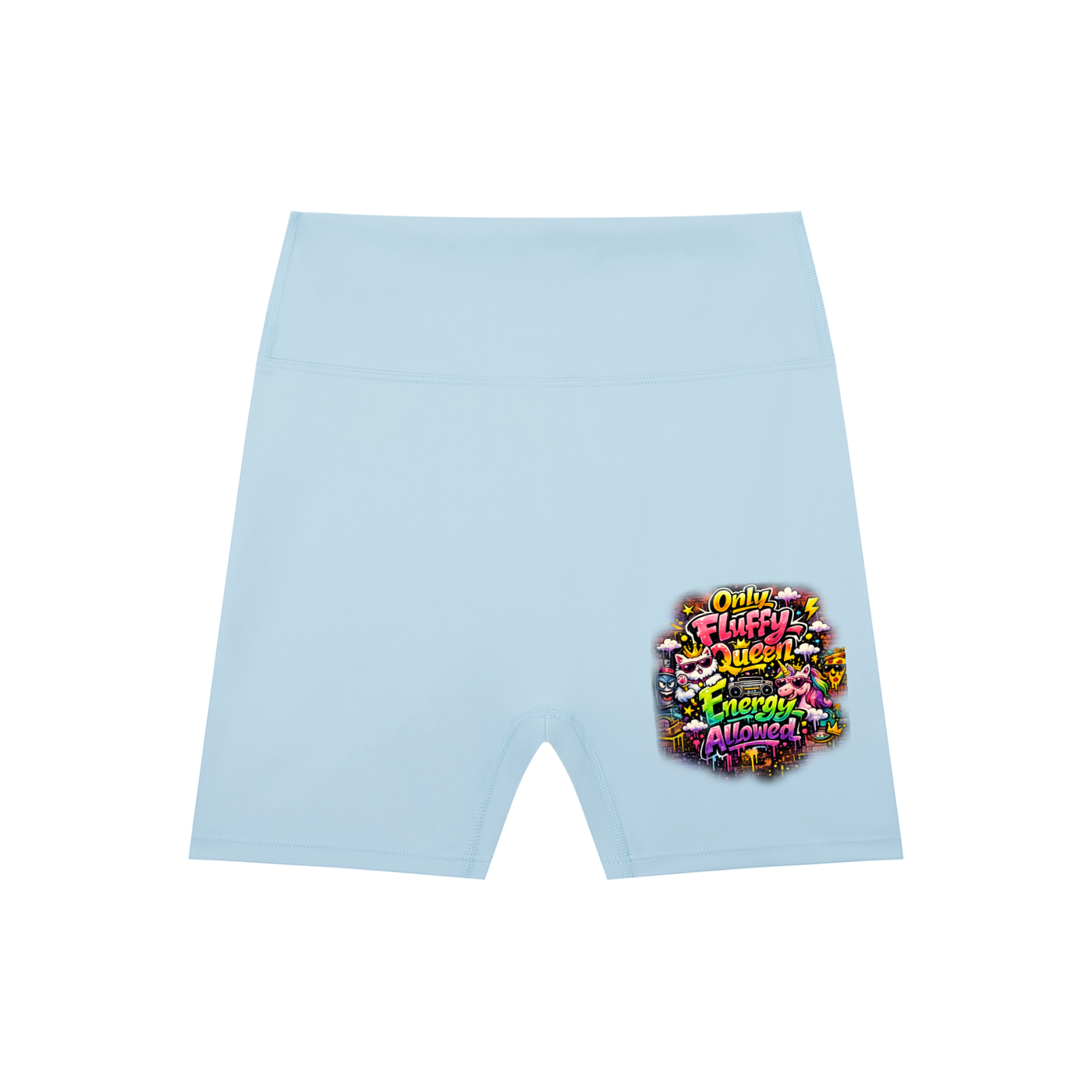 High-Waisted Blend Biker Shorts Fluffy Energy Onl-Front