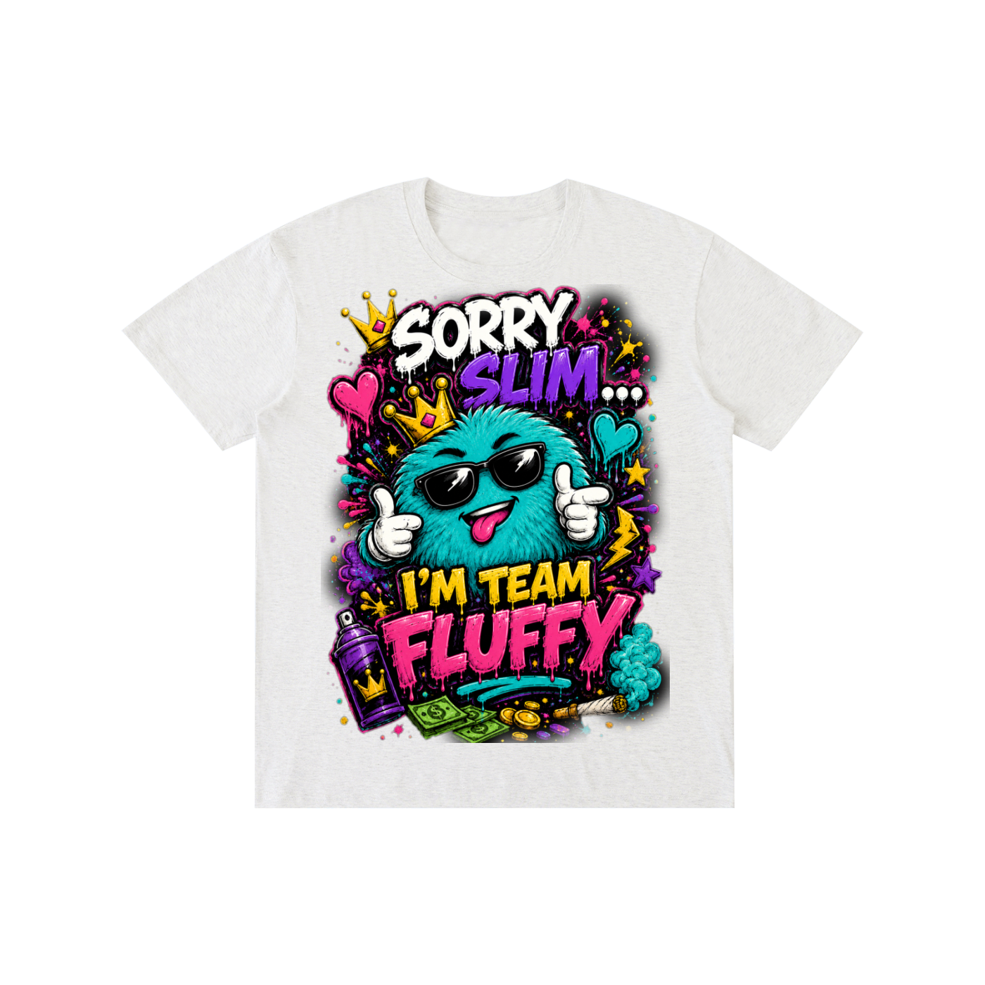 Pure Cotton Unisex T-Shirt w/ Custom Graphic Design_Sorry Slim I'm_Front & FGN Logo_Back