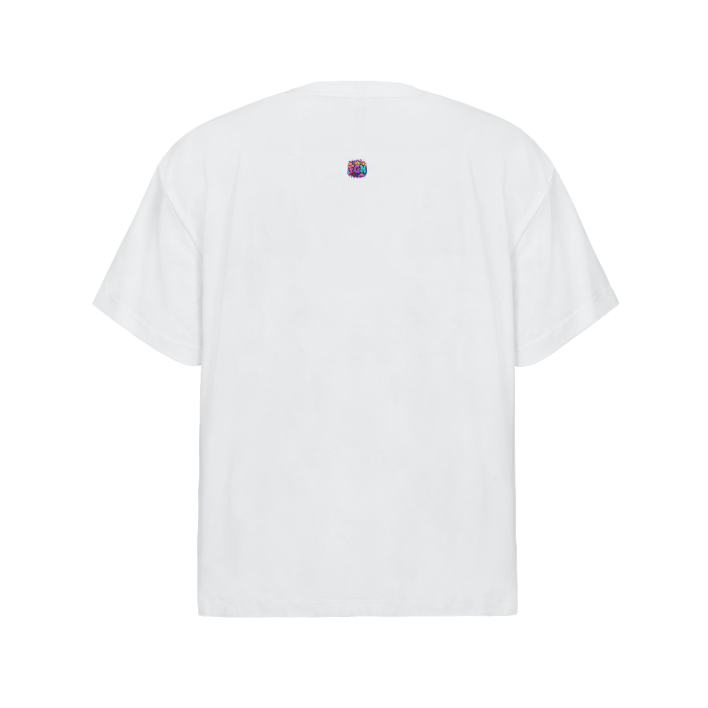 Streetwear Oversized Cotton T-Shirt w/ Custom Graphic Design_Fluffy Gang_Front & FGN Logo_Back