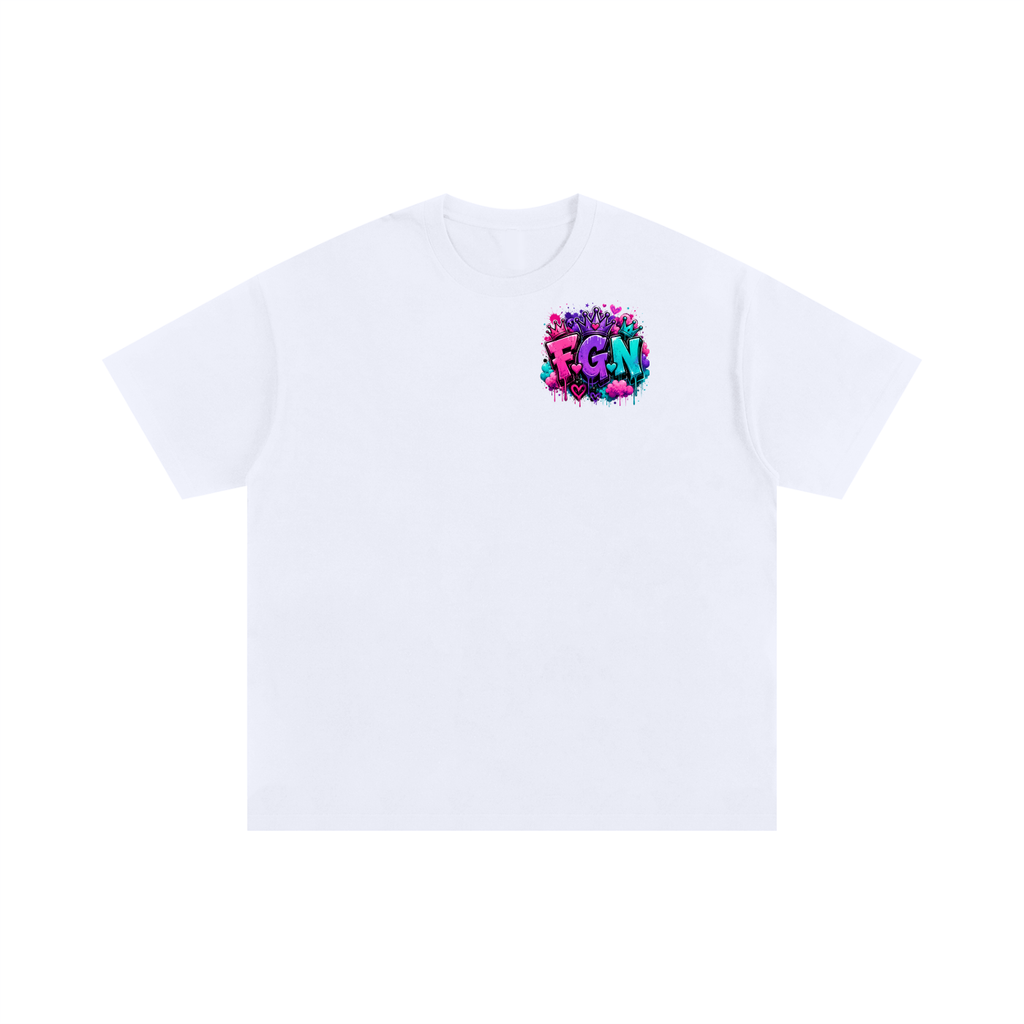 Unisex Oversized Cotton T-Shirt w/ Custom FGN Logo Front & Only Real Men...Graphic Design Back