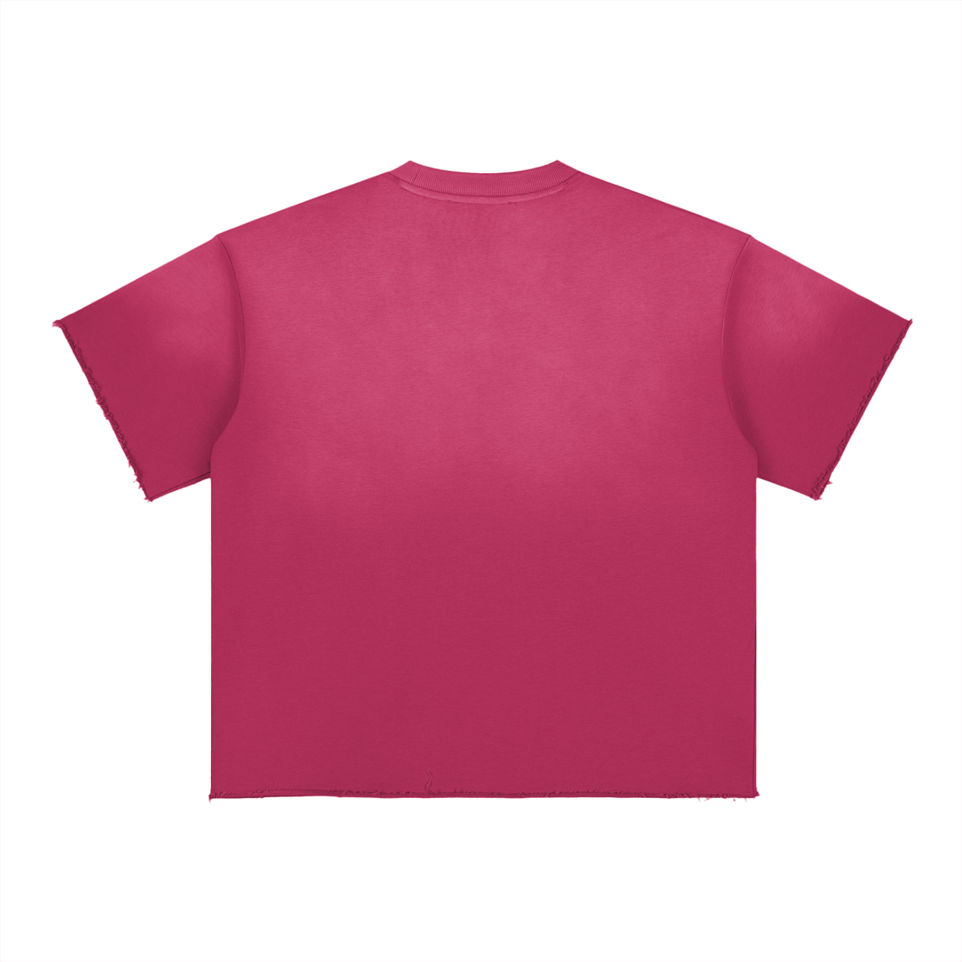 Sun Fade Raw Edge T-Shirt w/ Custom Graphic Design Zero Fluffs Given...Front