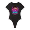 Women's Mineral Wash Crewneck Bodysuit w/ Custom FGN University Logo Graphic Design Front