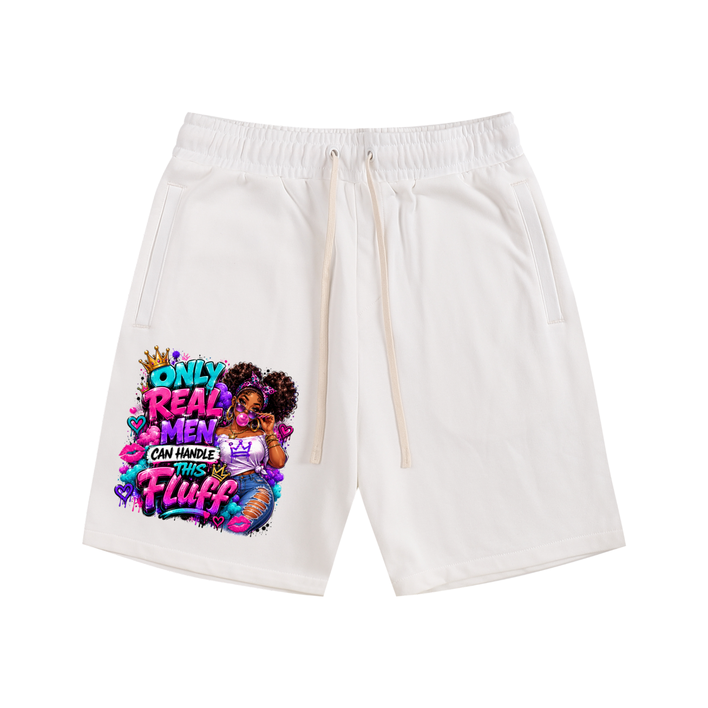 Essential Cotton Shorts w/ Custom FGN Graphic Design-Only Real Men...Front & FGN Logo Back