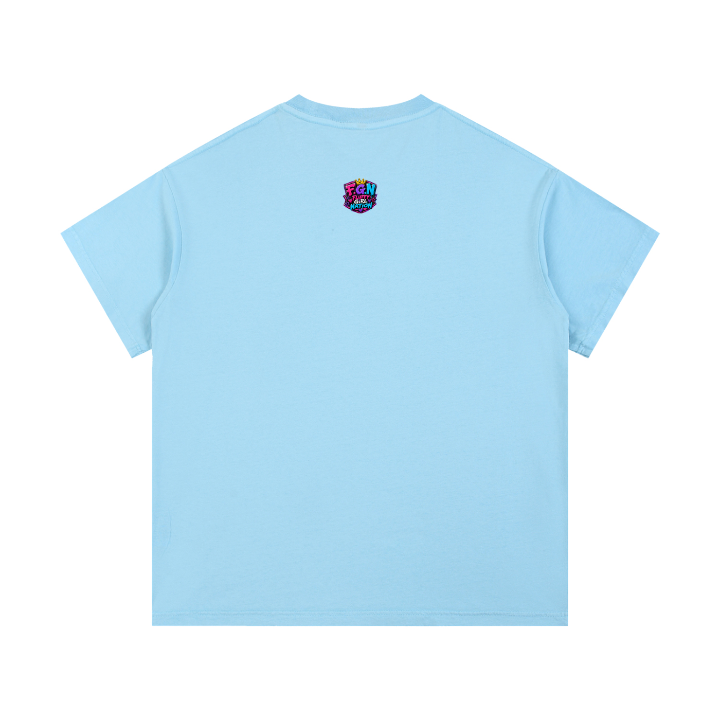 Vintage Wash Cotton T-Shirt w/ Custom Graphic Design_Heavy on the Curves_Front & FGN Logo_Back