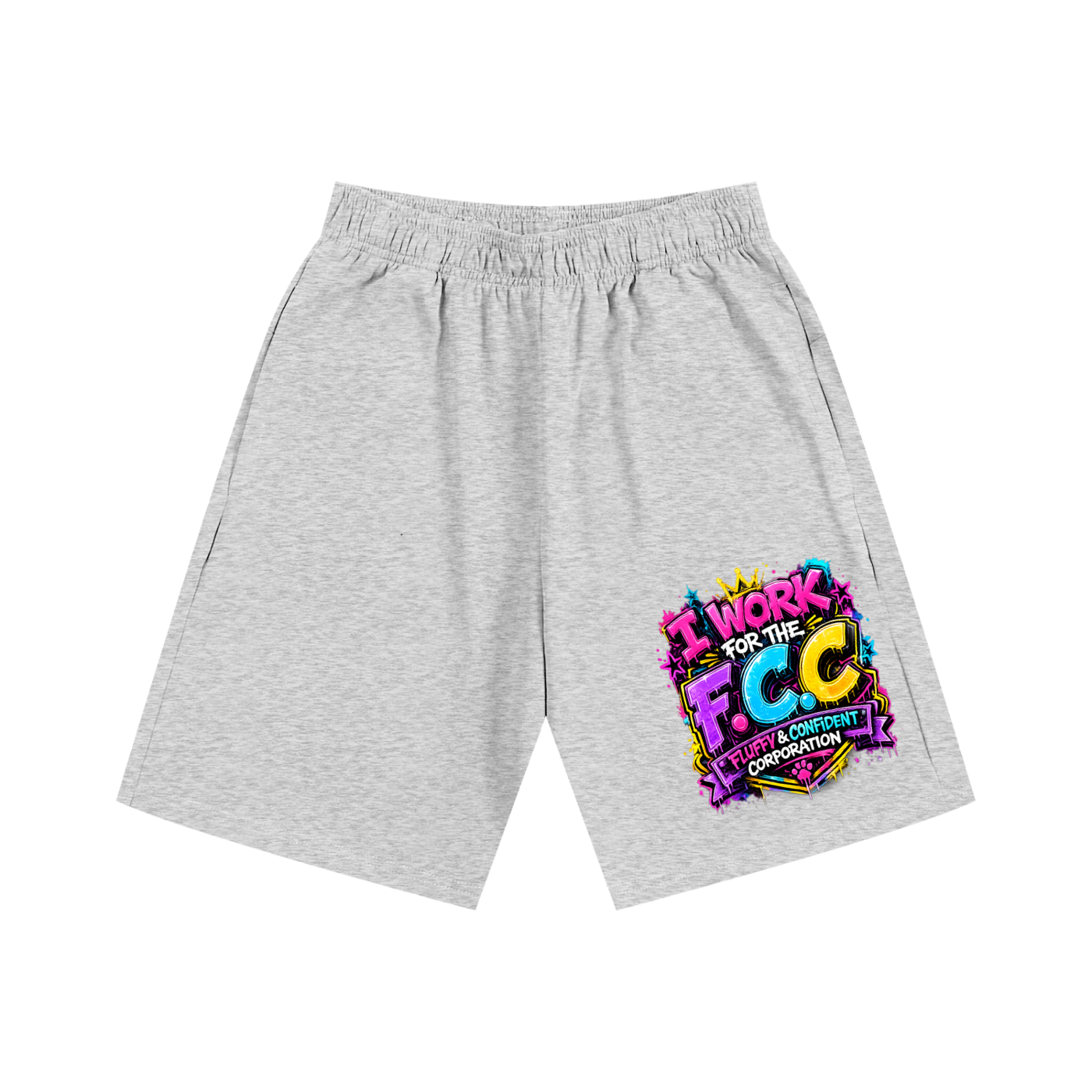 Essential Heavyweight Cotton Shorts w/ Custom Graphic Design_F.C.C_Front & FGN Logo_Back