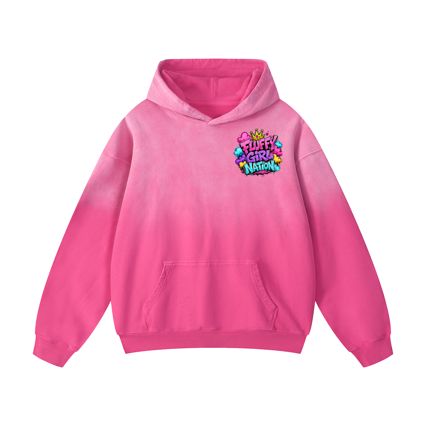 Heavyweight Sunfade Oversized Hoodie w/ Custom FGN Logo Front & FGN Graphic Design Back