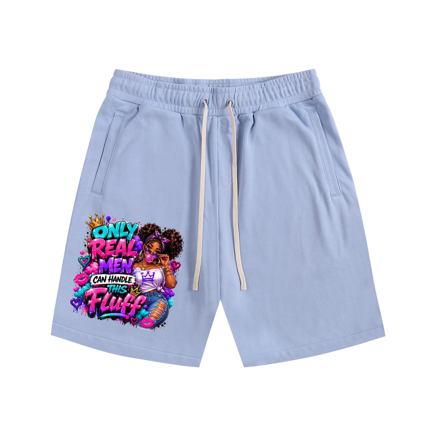 Essential Cotton Shorts w/ Custom FGN Graphic Design-Only Real Men...Front & FGN Logo Back