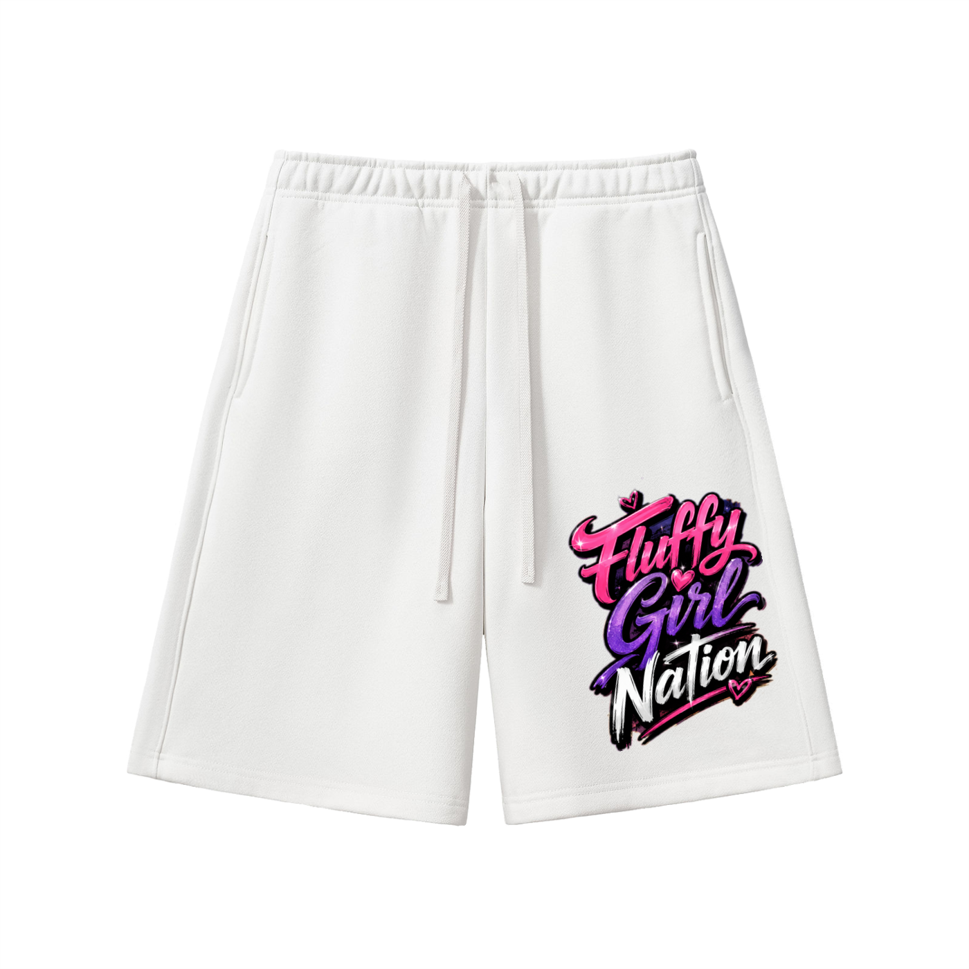 Essential Heavyweight Fleece Shorts w/ Custom Fluffy Girl Nation Logo