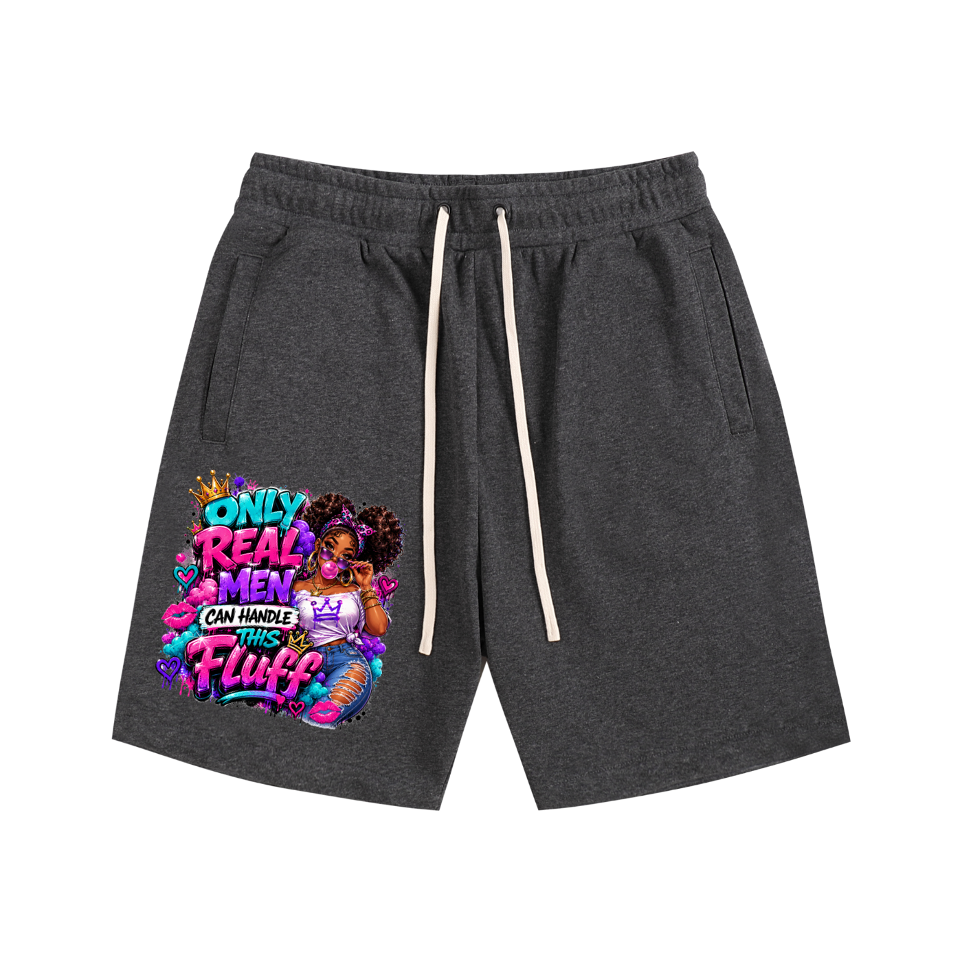 Essential Cotton Shorts w/ Custom FGN Graphic Design-Only Real Men...Front & FGN Logo Back