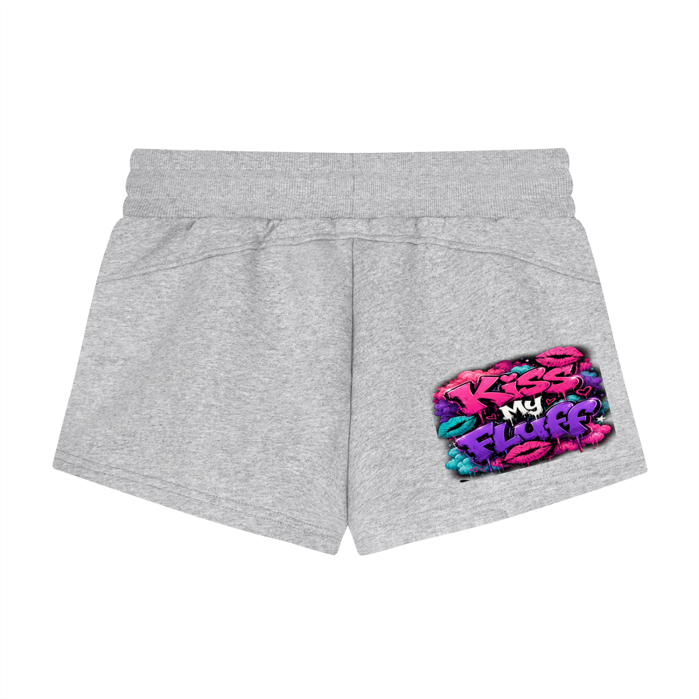 Women's Drawstring Shorts w/ Custom FGN K.M.F Graphic Design Back