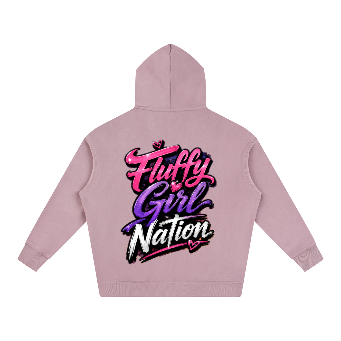 Oversize Fleeced Hoodie w/ Custom FGN Logo Front & FGN Graphic Design Back