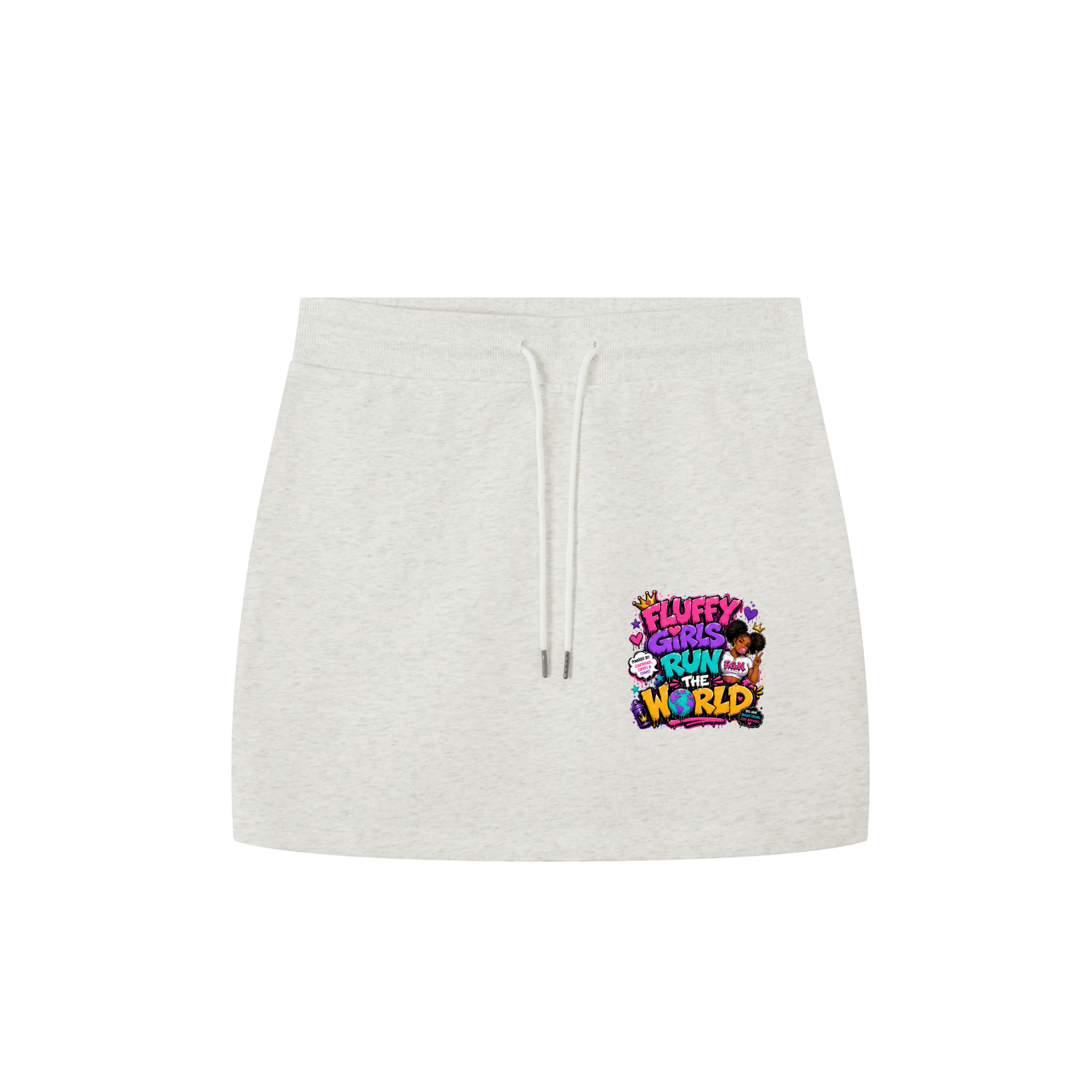 Essential Drawstring Skirt Fluffy Girls Run...-Front