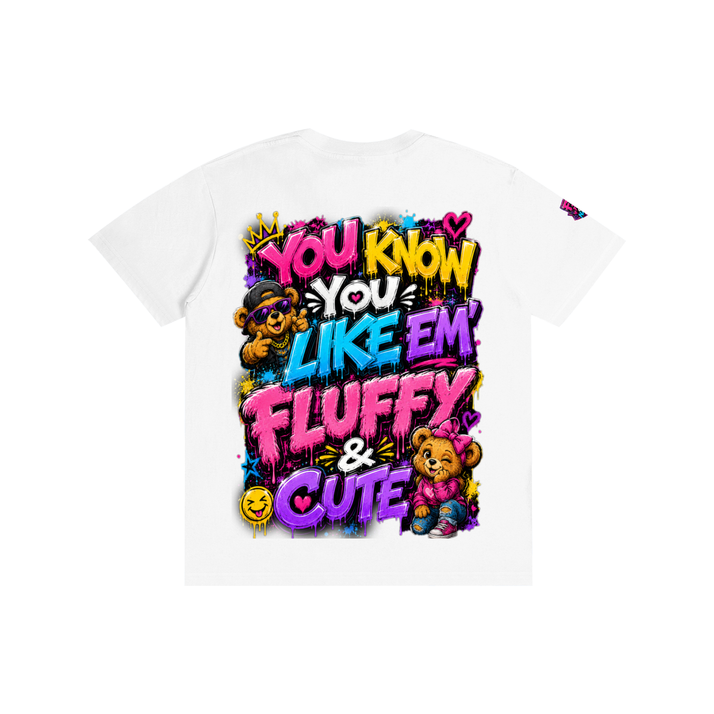 Pure Cotton Unisex T-Shirt w/ Custom Graphic Design_You Know You Like Em'_Back & FGN Logo _Right Sleeve