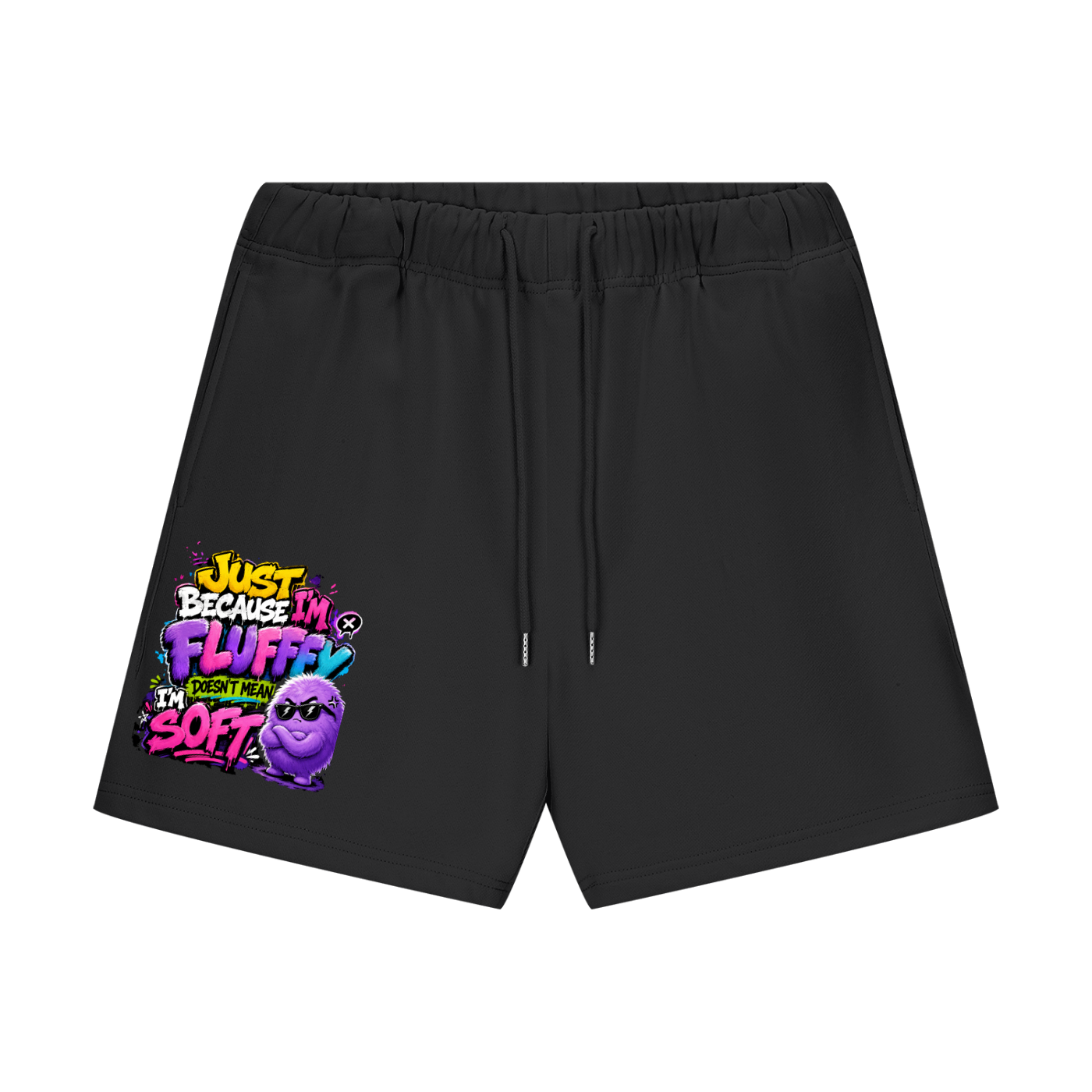 Unisex Heavyweight Fleece Loose Fit Shorts w/Custom Graphic Design Just because I'm Fluffy...Front & FGN Logo Back