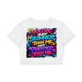 Fitted Crop Cotton T-Shirt w/ Custom Graphic Design-You're Skinner Than Me Not Front & FGN Logo Back