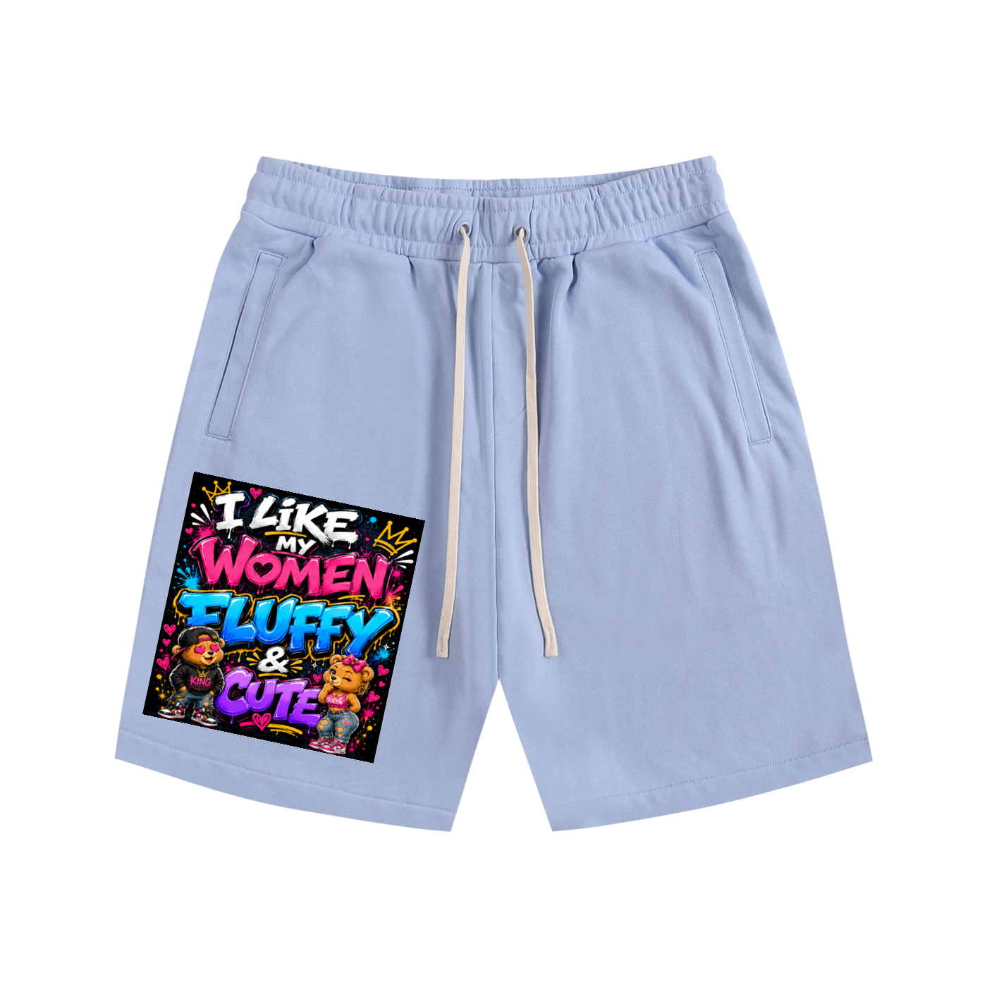 Essential Cotton Shorts w/ Custom Graphic Design I Like My Women...Front