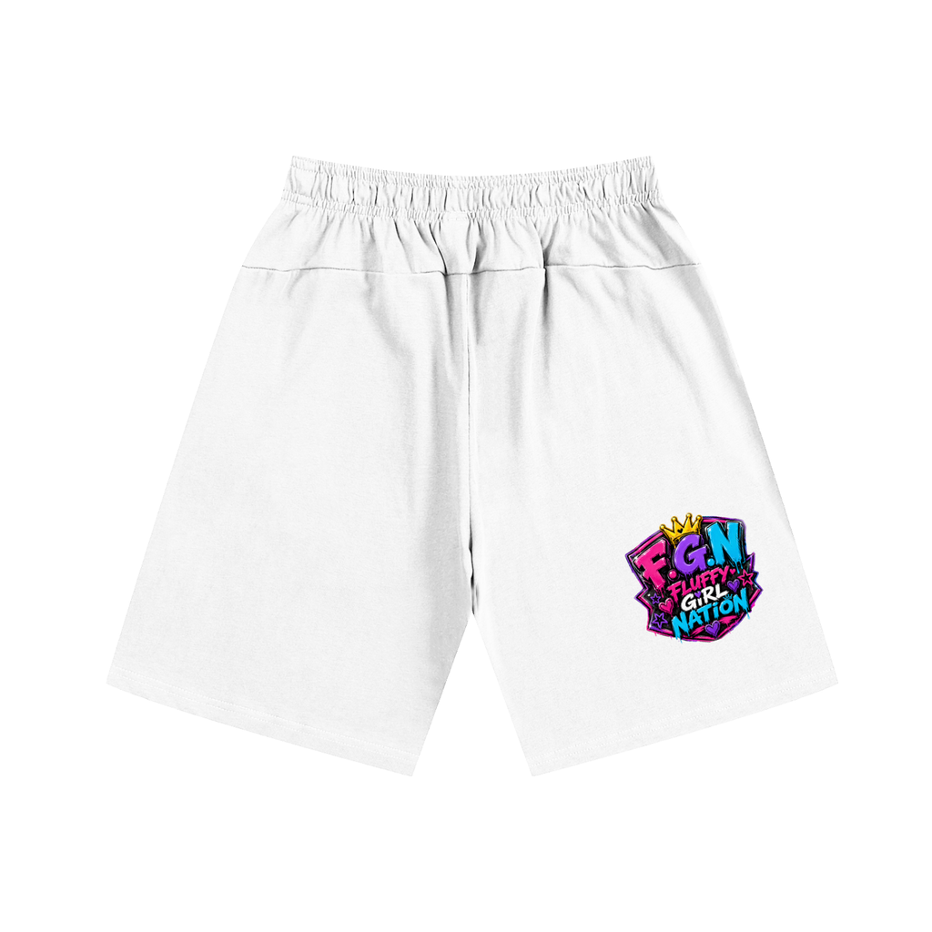 Essential Heavyweight Cotton Shorts w/ Custom Graphic Design_F.C.C_Front & FGN Logo_Back