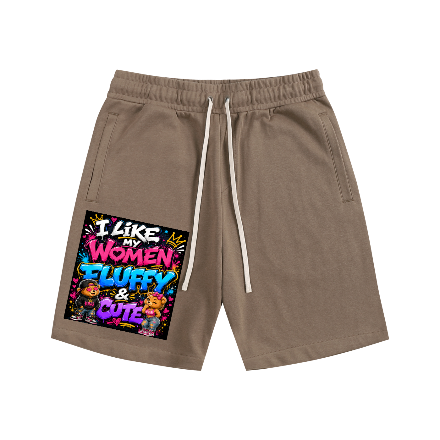 Essential Cotton Shorts w/ Custom Graphic Design I Like My Women...Front