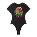 Women's Mineral Wash Crewneck Bodysuit w/ Custom Graphic Design_Heavy_Only Fluffy Energy_Front