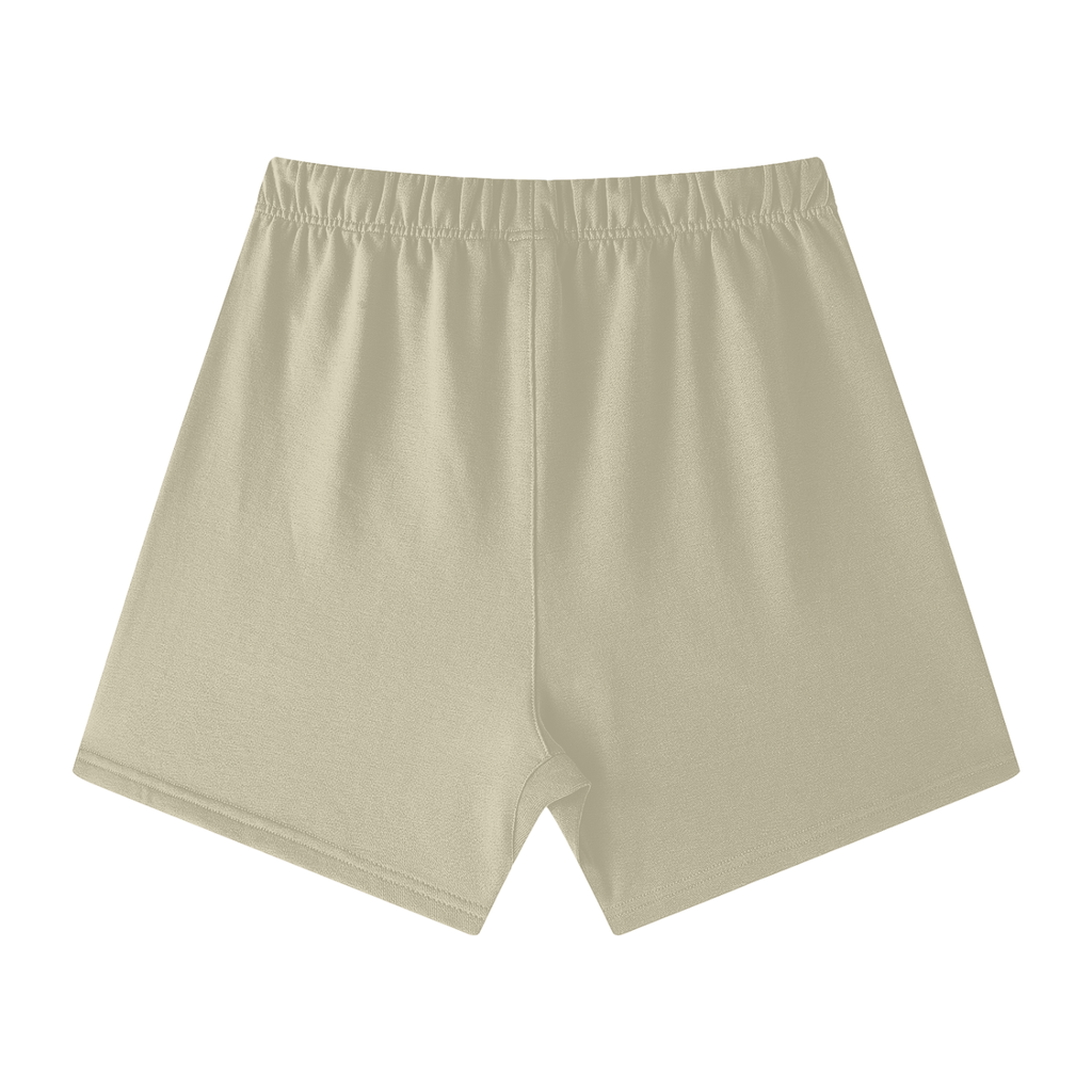 Earth Tone Loose Fit Cotton Shorts You're Skinner Than Me...-Front