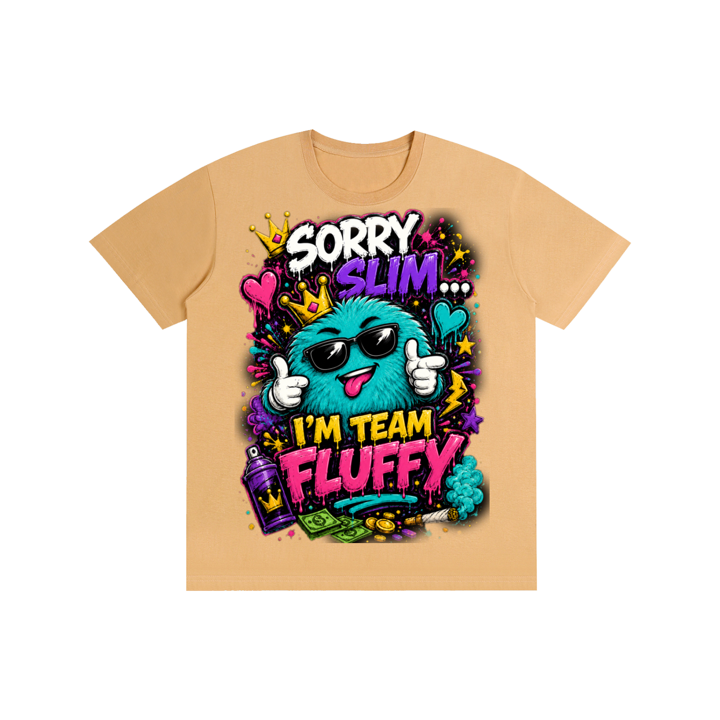 Pure Cotton Unisex T-Shirt w/ Custom Graphic Design_Sorry Slim I'm_Front & FGN Logo_Back