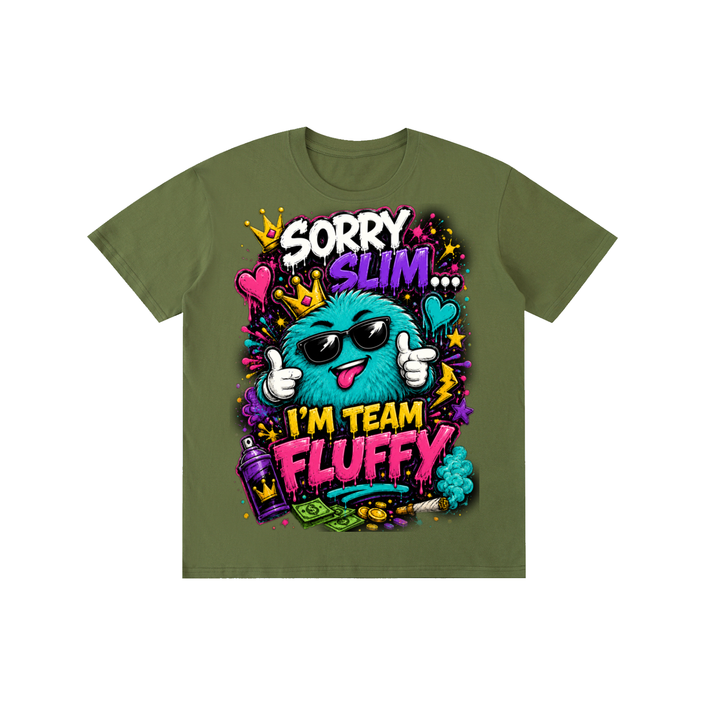 Pure Cotton Unisex T-Shirt w/ Custom Graphic Design_Sorry Slim I'm_Front & FGN Logo_Back
