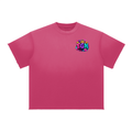 Sun Fade Raw Edge T-Shirt w/ Custom FGN Logo Front & Just Because I'm Fluffy Graphic Design Back