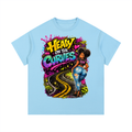 Vintage Wash Cotton T-Shirt w/ Custom Graphic Design_Heavy on the Curves_Front & FGN Logo_Back