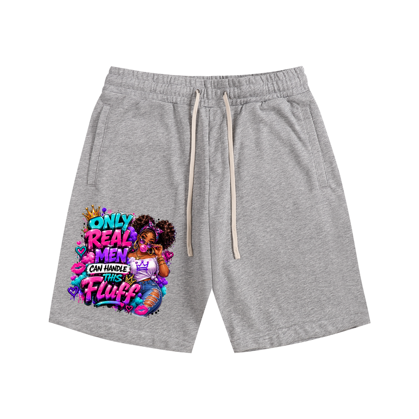 Essential Cotton Shorts w/ Custom FGN Graphic Design-Only Real Men...Front & FGN Logo Back