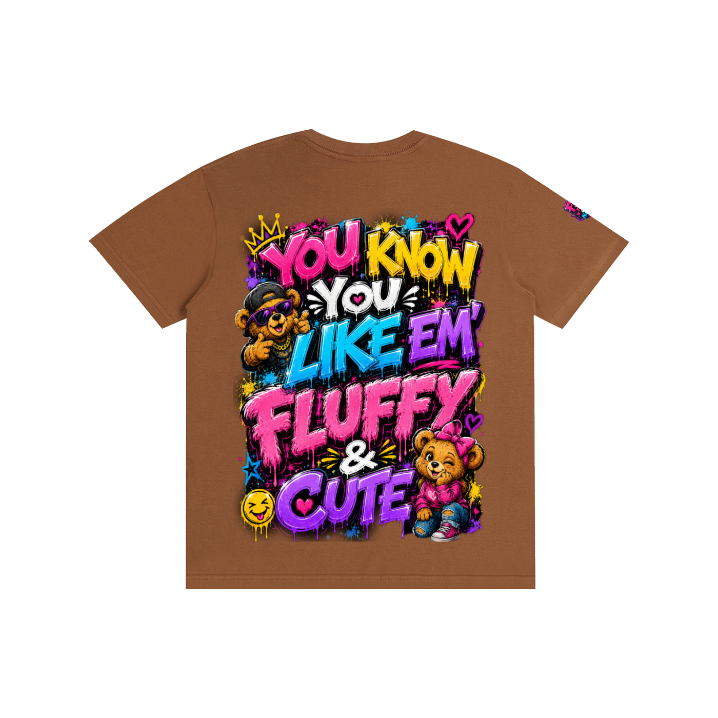 Pure Cotton Unisex T-Shirt w/ Custom Graphic Design_You Know You Like Em'_Back & FGN Logo _Right Sleeve