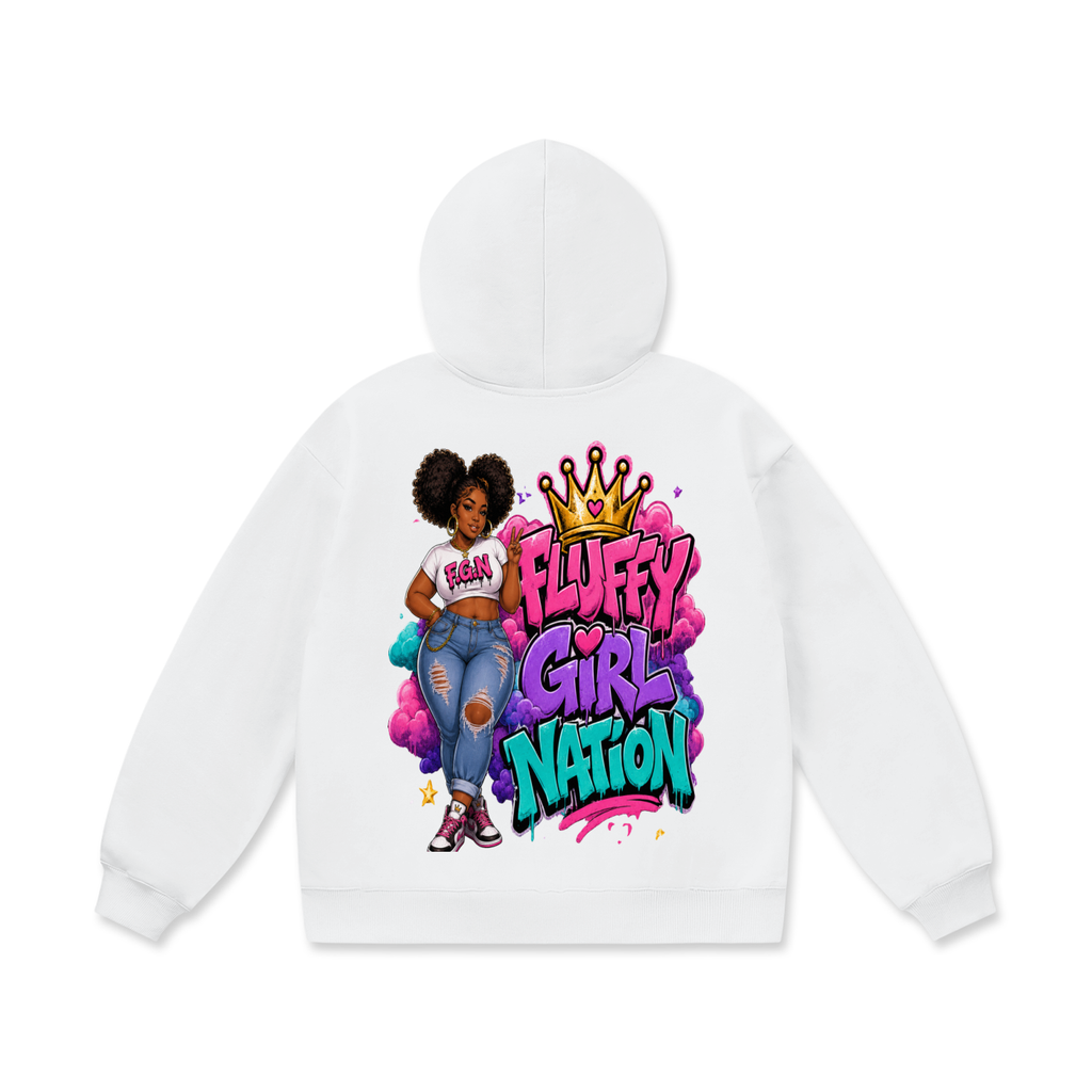 Oversize Heavyweight Fleece Hoodie w/ Front and Back FGN Logos