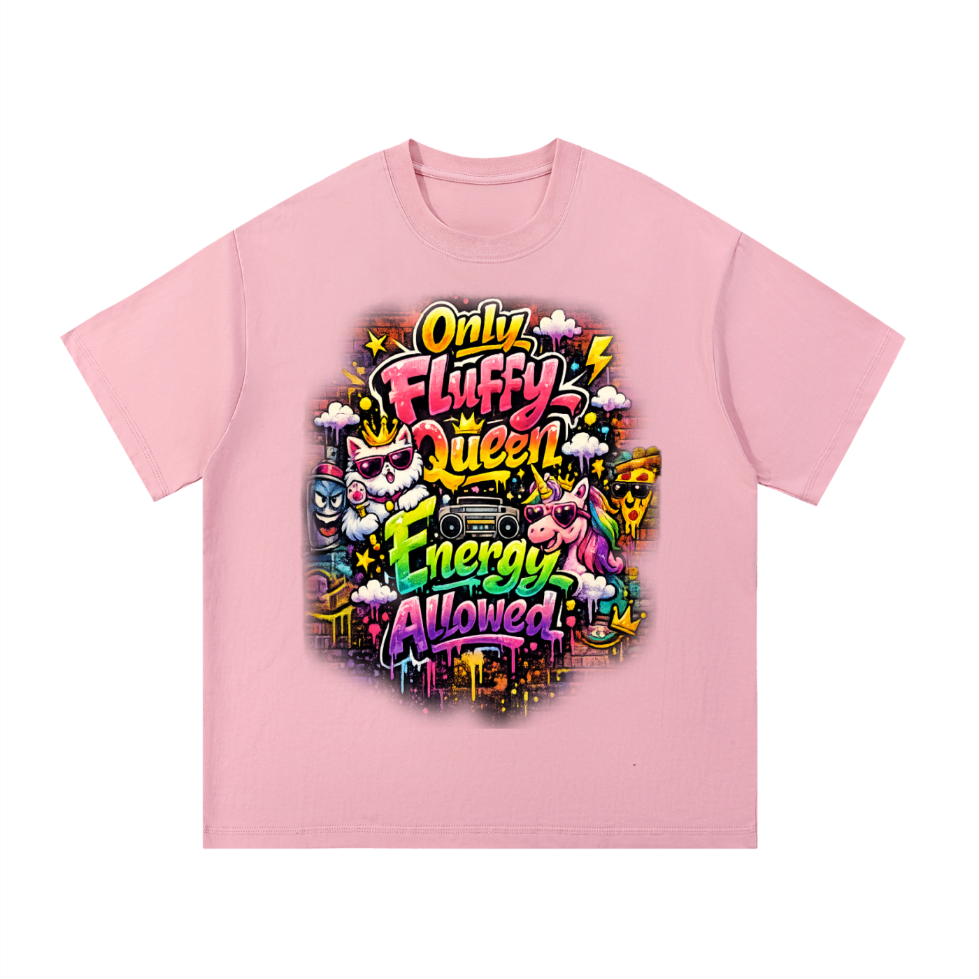 Essential Cotton T-Shirt Fluffy Energy Only...-Front
