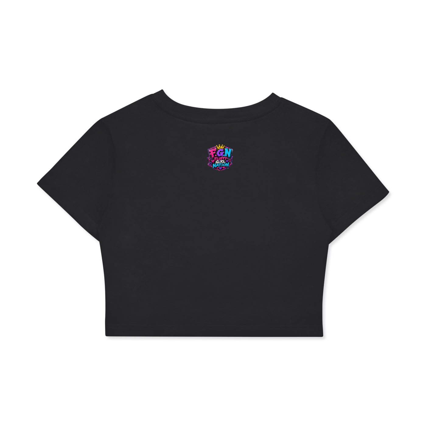 Fitted Crop Cotton T-Shirt w/ Custom Graphic Design _You Know You Like Em_Front & FGN Logo_Back