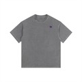 Vintage Washed Oversized Cotton T-Shirt w/ Custom Graphic Design_Just Because I'm Fluffy_Back & FGN Logo_Front