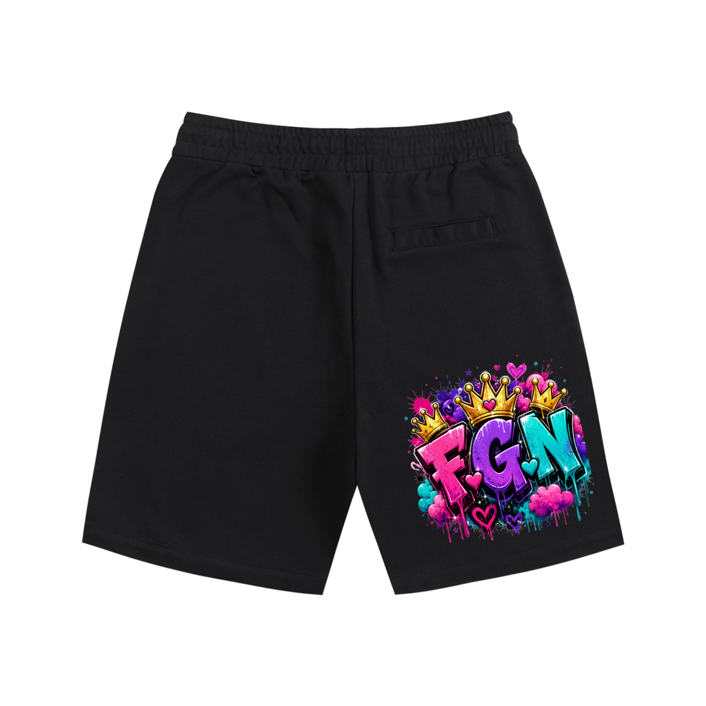 Essential Cotton Shorts w/ Custom FGN Graphic Design-Only Real Men...Front & FGN Logo Back