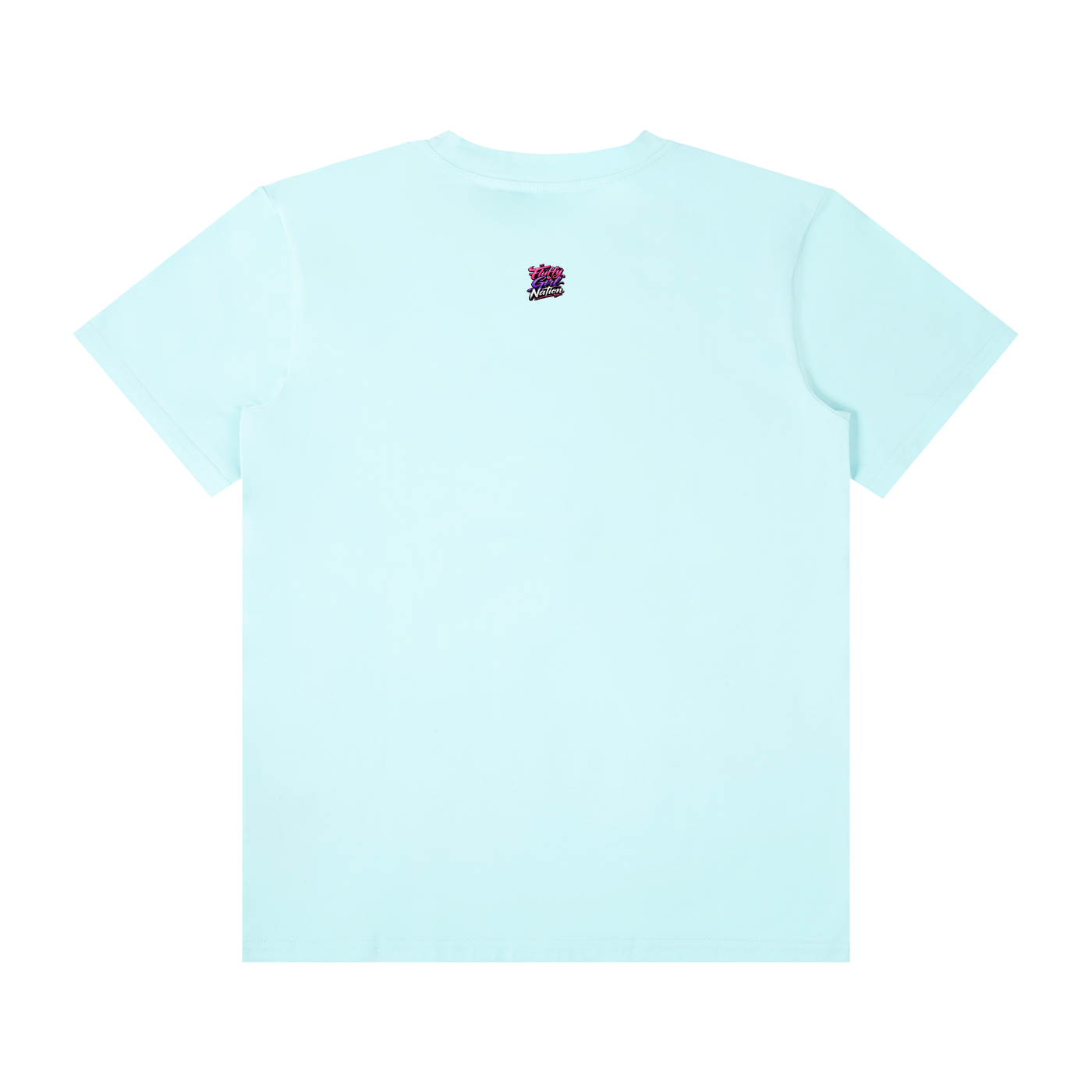Unisex Classic Crew Neck Cotton T-Shirt w/ Custom Graphic Design_Fluffy Girls Make_Front &