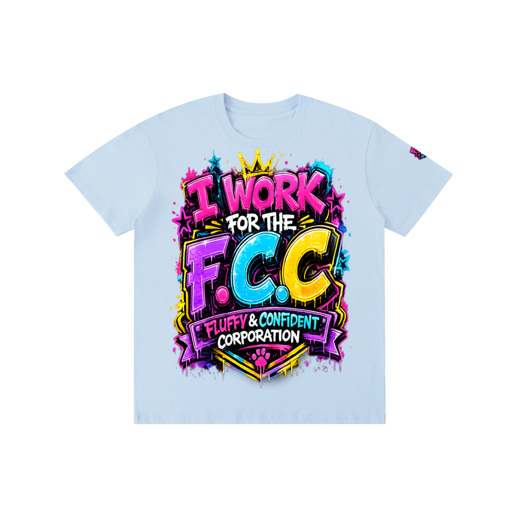 Pure Cotton Unisex T-Shirt w/ Custom Graphic Design_F.C.C_Front & FGN Logo_Left Sleeve
