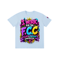 Pure Cotton Unisex T-Shirt w/ Custom Graphic Design_F.C.C_Front & FGN Logo_Left Sleeve