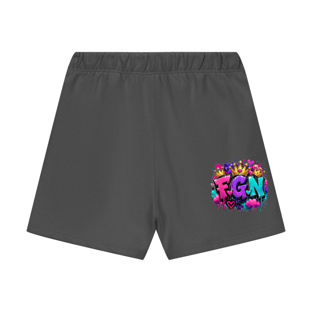 Unisex Heavyweight Fleece Loose Fit Shorts w/Custom Graphic Design Just because I'm Fluffy...Front & FGN Logo Back