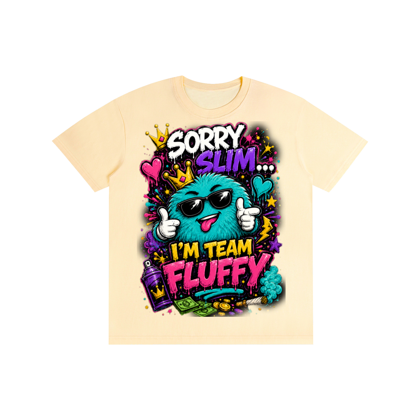 Pure Cotton Unisex T-Shirt w/ Custom Graphic Design_Sorry Slim I'm_Front & FGN Logo_Back